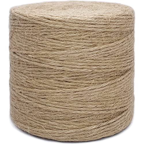 1000FT Jute Twine Rope 3mm 6ply Natural Thick Garden Twine String Heavy