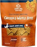 Farmland Traditions Chicken & Waffle Bites, Gluten-Free Dog Treats, Made in USA for All Breeds & Sizes, 6 Oz Bag