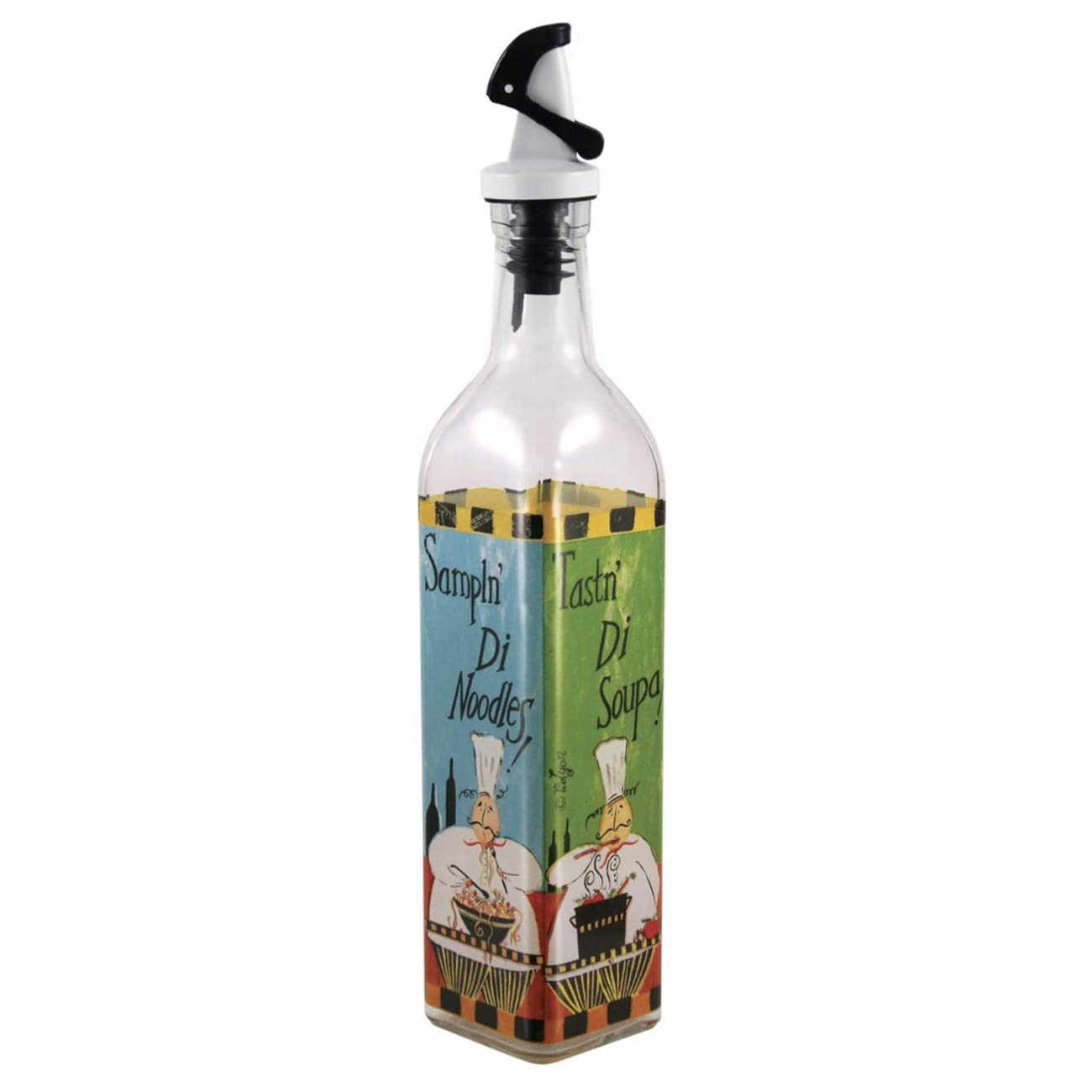 Grant Howard 50864 16 oz Chef Leone Oil and Vinegar Cruet, Clear