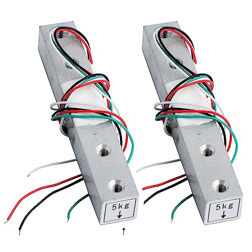 Wishiot 2 unidades 1 kg 5 kg, 10 kg, 20 kg Digital Load Cell sensor de alta precisão miniatura Load Cells for Arduino DIY Electronic Portable Kitchen Scale Sensors (5 kg, 2)
