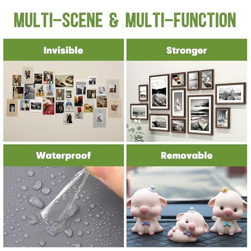 Glue Dots Double Sided, 100PCS Sticky Dots for Wall Decorations, Posters, Balloons - 0.4" Removable Clear Adhesive Dots, No Damage Museum Putty for Home & Party & Crafts Use - Image 7