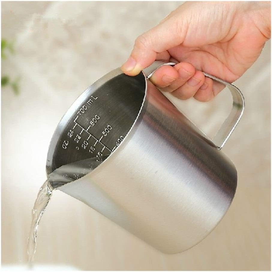 Stainless Steel Milk Cup Scale Measuring Cup Garland Cup Kitchen Tools (Color : 500ml) (1000ml)