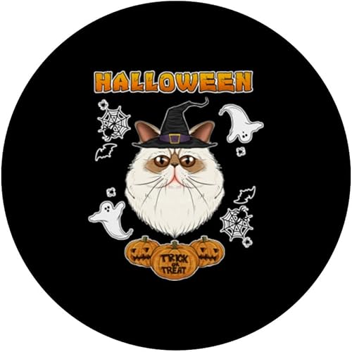 Miniatura 3 de Himalayan Cat Lover I Happy Halloween PopSockets Swappable PopGrip