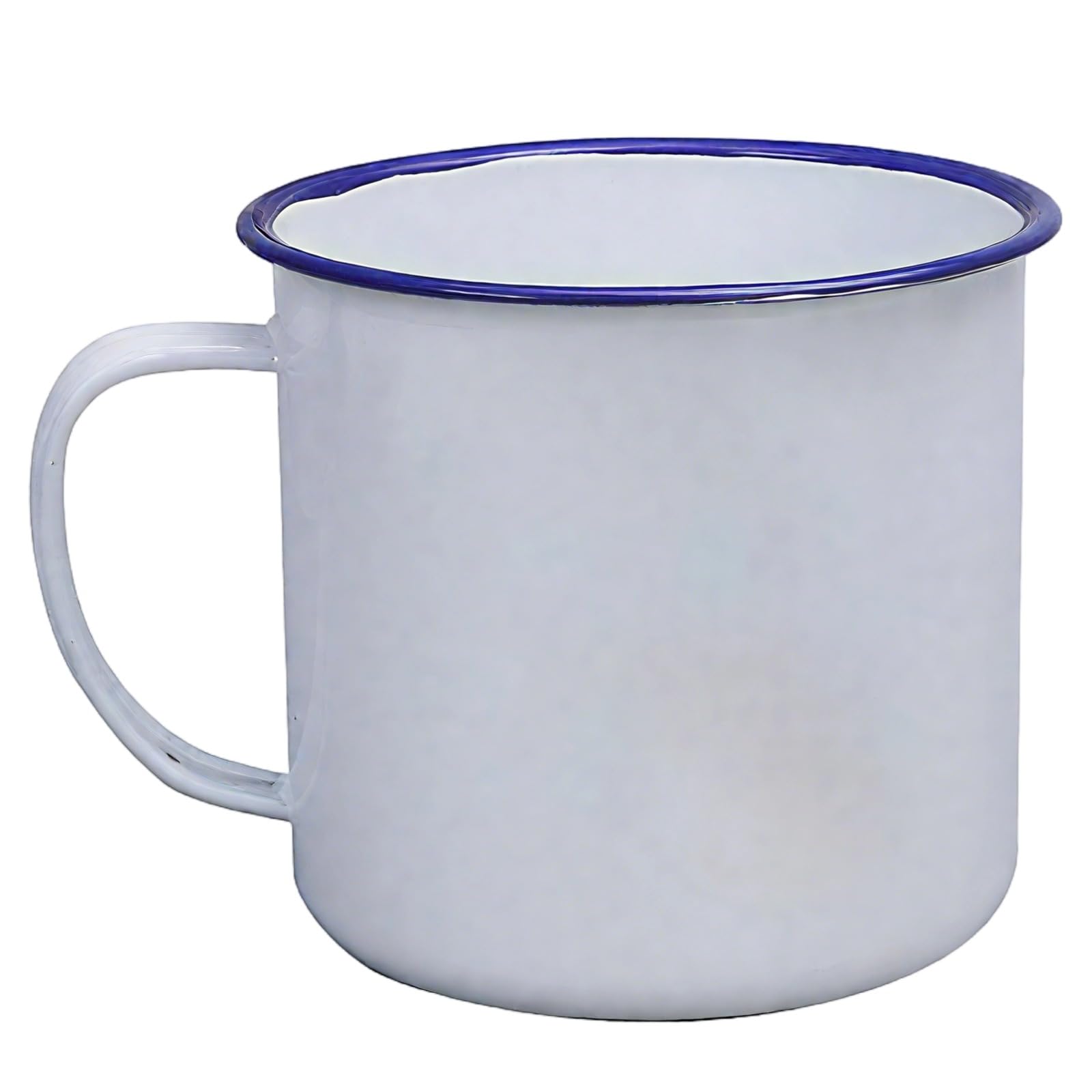 Emaillebecher, Retro Kaffeebecher aus dicker Emaille, 3,1 in / 8 cm Höhe, Teebecher für heiße und kalte Getränke, 3,6 in / 9,2 cm Durchmesser, Campingbecher für Zuhause und Büro, Geschenkbox