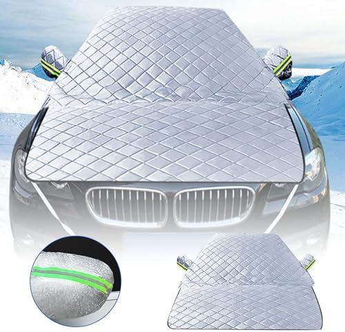 Thicken Hail Cover for SUV,Car Cover Against Hail,Hail Blanket for Cars,Foldable Car Windshield Sun Shade with Magntism,Hail Proof Snowproof Car Cover Compatible with Most Vehicles (87x102In)