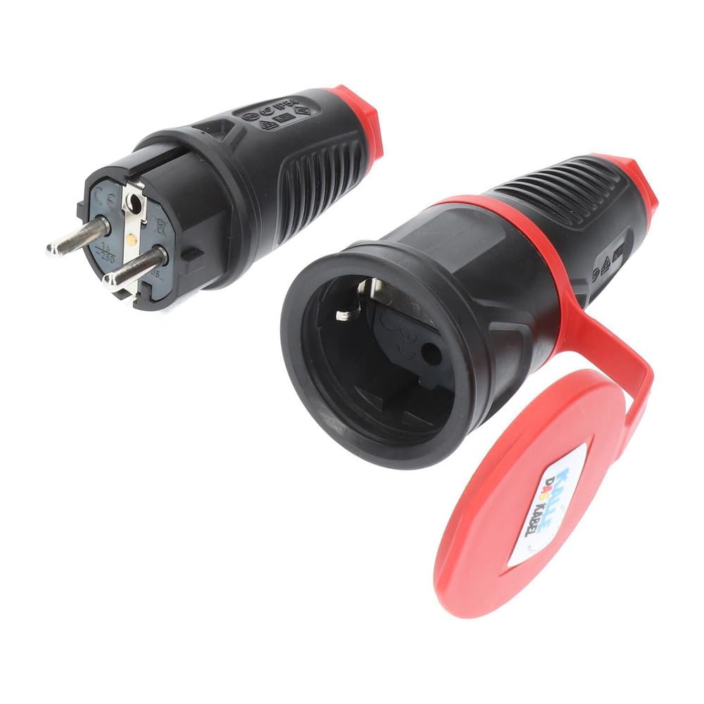 Kalle das Kabel Personenschutzschalter PRCD-K, 1-fach, H07BQ-F 3G 2,5, orange 121274-2 (Personenschutzleitung Personenschutzadapter Personenschutz PRCD PRCD-K PRCD-Personenschutzleitung)