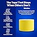 SB SOX Original Cotton Kinesiology Tape Roll – Best Latex Free Athletic Tape for Muscles/Joints – Waterproof, Stretchy, and Gentle on Skin (16ft) (Yellow - Uncut)