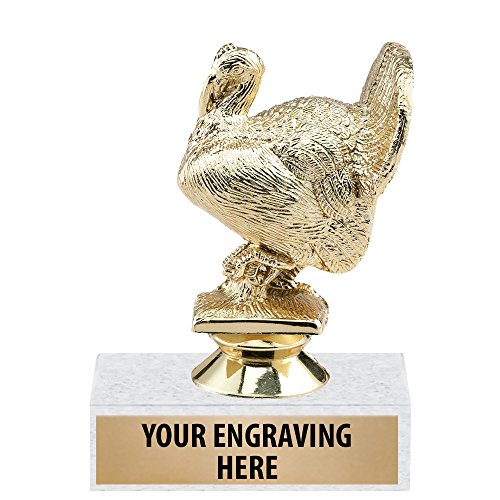 Crown Awards 4.25 Custom Turkey Trophies - Thanksgiving Turkey Trophy Award