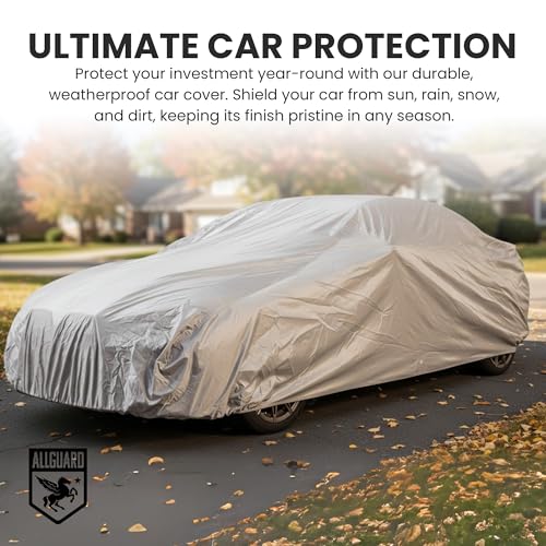 Image of Weatherproof Light Car Cover for Full-Size Sedans, Sports Cars & Coupes - Size CA07 - All-Weather Protection, Scratch-Resistant - Full Exterior Outdoor Cover, Automobile Accessories