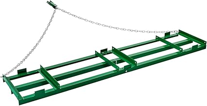 VEVOR Schleppegge, 2435x500x100 mm, Wiesenegge mit verstellbaren Stangen und 183 cm Kette, Wiesenschleppe für Geländefahrzeuge, UTVs, Traktoren, Rasenmäher, Schleppwerkzeug für den Hof