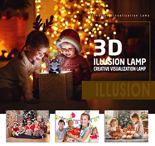 Serkyhome 3D Illusion Night Lights For Kids 7 Colors With Remote Control 3D Kitty Table Lamp Toy For 4 5 6 7 8 Age Girls Room Decor Light #TOP1
