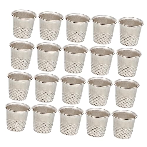 Uonlytech 30pcs Metal Finger Protector Thimble Sewing Grip for Embroidery Thumb Protector for Cutting Portable Thimble Set