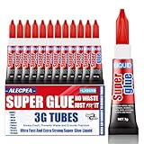 3g (12 Pack), Super Glue Liquid, All Purpose, Fast Setting, Ideal for Metal, Ceramics, Leather & More