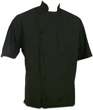 CHEFSKIN 2X XXL 60 Inches Black Chef Jacket Super Lightweight