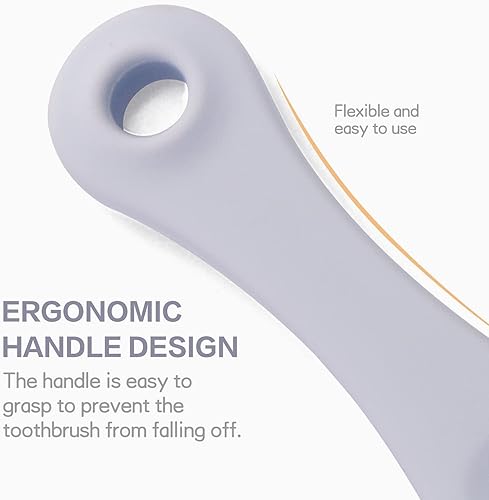 Miniatura 4 de CONSIO 4 cepillos de dientes de dedo de perro, utiliza silicona de grado alimenticio, fácil limpieza de dientes, cuidado dental para cachorros,