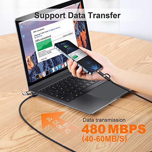 Mjems USB C CABLE C Multi Fast Charging Cable Pd 60W Nylon Braided Cord 4-In-1 3A Usb/C To Type C/Phone Fast Sync Charger Adapter Compatible With Laptop/Tablet/Phone thumb #5