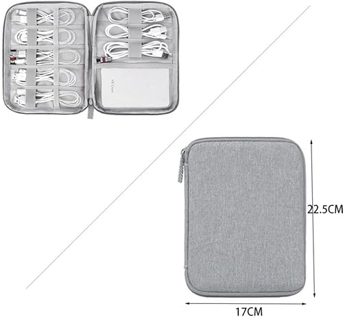 Miniatura 6 de Bolsa organizadora de electrónica, funda protectora de EVA resistente a los impactos, bolsa de viaje para banco, organizador de cables de viaje,