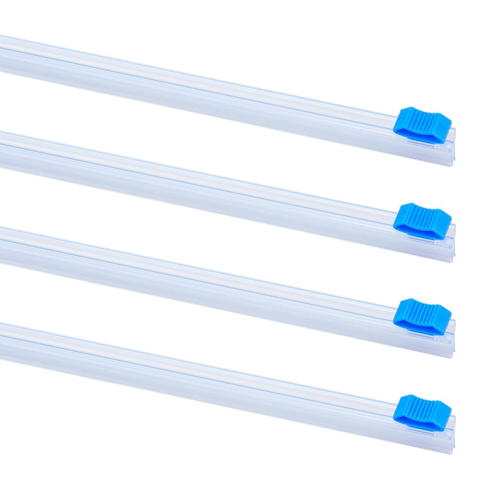 DICOSMETIC 4 Pièces Découpeur de Film Plastique 17" Découpeur Coulissant pour Distributeur de Film Alimentaire Remplacement de Découpeur de Film Auto Adhésif