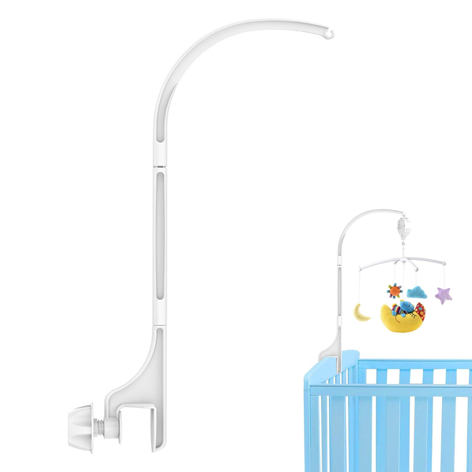 Soporte Móvil para Bebé, Soporte para Cama de Bebé Cuna, Soporte de Campana de Cama Móvil, 60 cm Soporte Móvil Cuna Ajustable, para Campanas de Viento, Juguetes y Decoración de Habitación Infantil