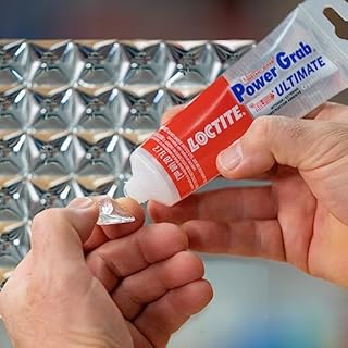 Loctite Power Grab Ultimate Crystal Clear Construction Adhesive, 2.7 fl oz Squeeze Tube, 1 Pack - Versatile Construction Glue for Glass, Wood, Metal & More