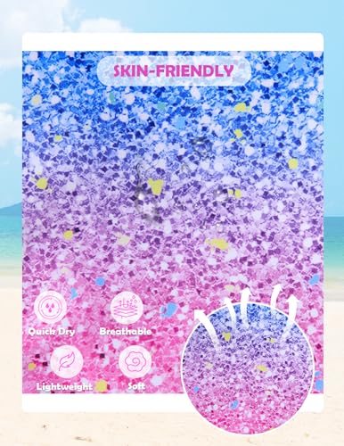 Image of ALISISTER Girls Swimsuit 3 Piece Bathing Suits Flounce Bikini Tankini Set Beach Swimwear with Cover Ups Skirt for 3-8 Years