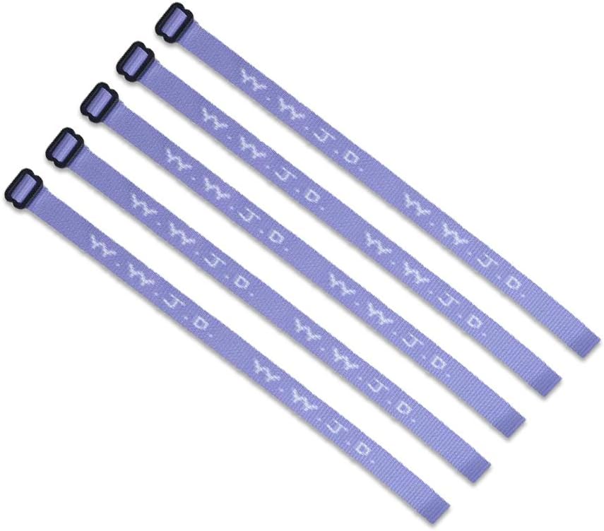 WWJD Gear(5) Pack - W.W.J.D. Bracelets - 22 Individual Colors To Choose From - Mix and Match (Pastel Purple & White)