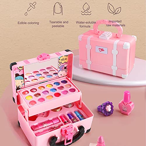 Kit de brinquedos de maquiagem infantil lavável, brinquedos de cosméticos infantis, kit de maquiagem