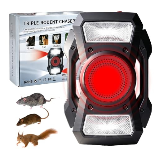 Appareil à ultrasons anti-fouine et rongeurs – Souris et Rats – Branché sur secteur – Répulsion double à 360°