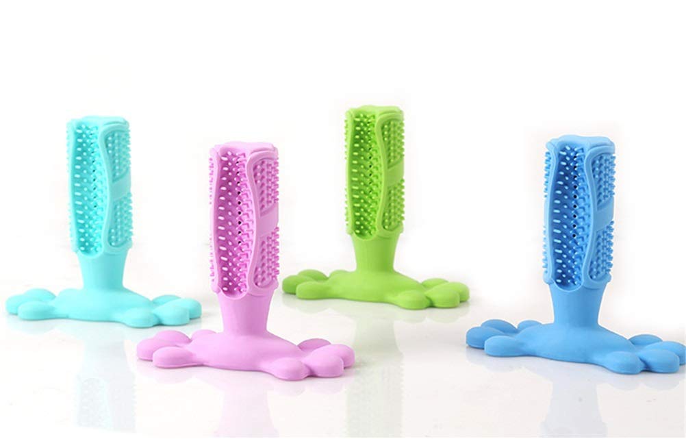 MU Perro Juguete Perro Masticar Juguetes Perro Cepillo de Dientes Mascota Molar Dientes Limpieza Cepillado Palo Perrito Cachorro Dental Cuidado Perro Mascotas Suministros,Verde