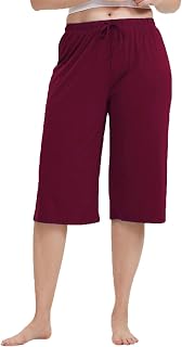 Women's Regular Fit Plain 3/4th Capri Pants| Sports and Casual Night Short Pant, Gym, Yoga Wear for Women Price In India