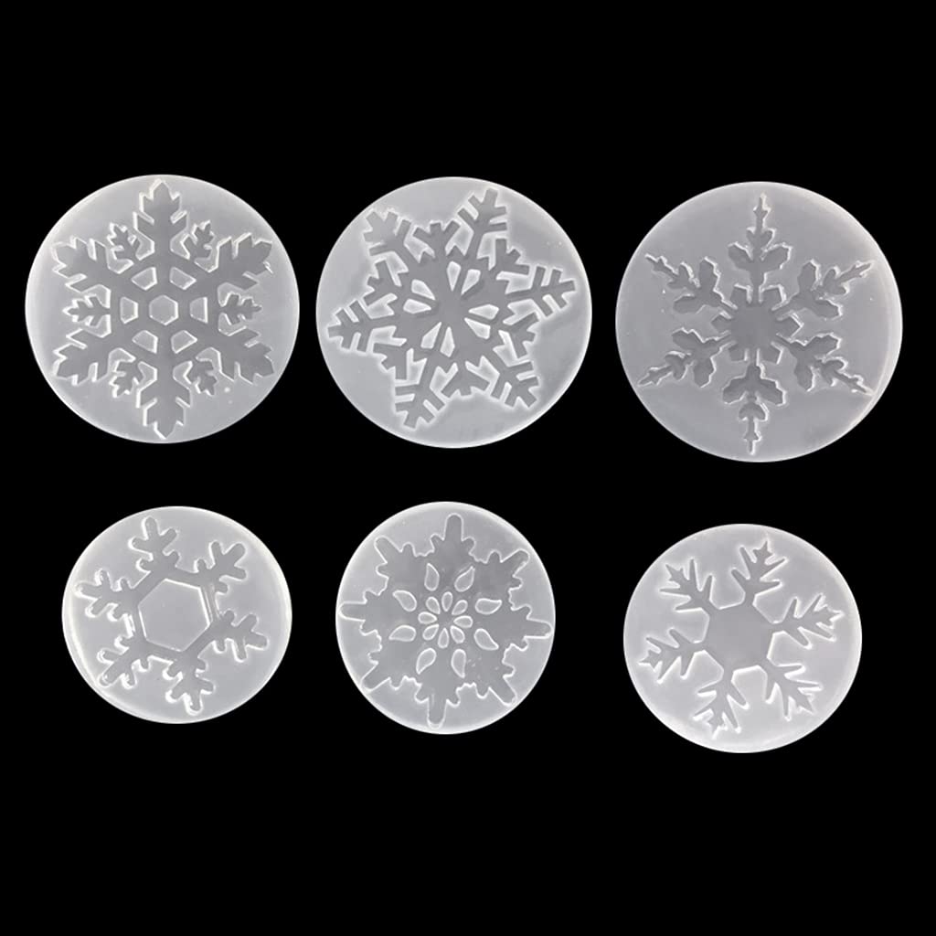 Jazuaiao Snowflakes Shape Chocolate Making Silicone Making Candy Soaps Cupcake Toppers Gifts for Childrens Silicone Chocolate Molds Small