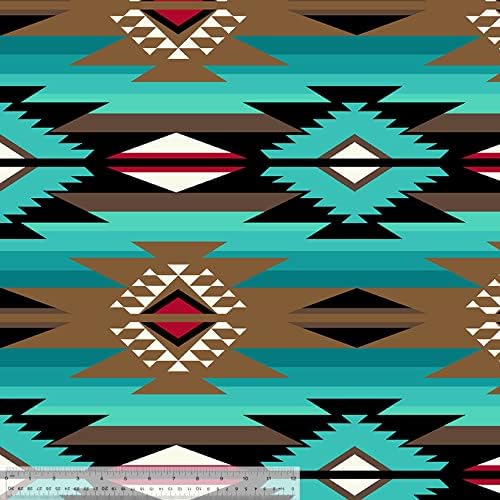 Desert Raindance Teal Anti-Pill No-Sew Throw Fleece Fabric Kit (72x60)