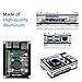 Miuzei Raspberry Pi 4 Case with Fan Cooling Pi 4B Case with 5V 3A Power Supply, 4 pcs Aluminum Heatsinks Support Pi 4 Model B 8gb/4gb (No Raspberry Pi Board)