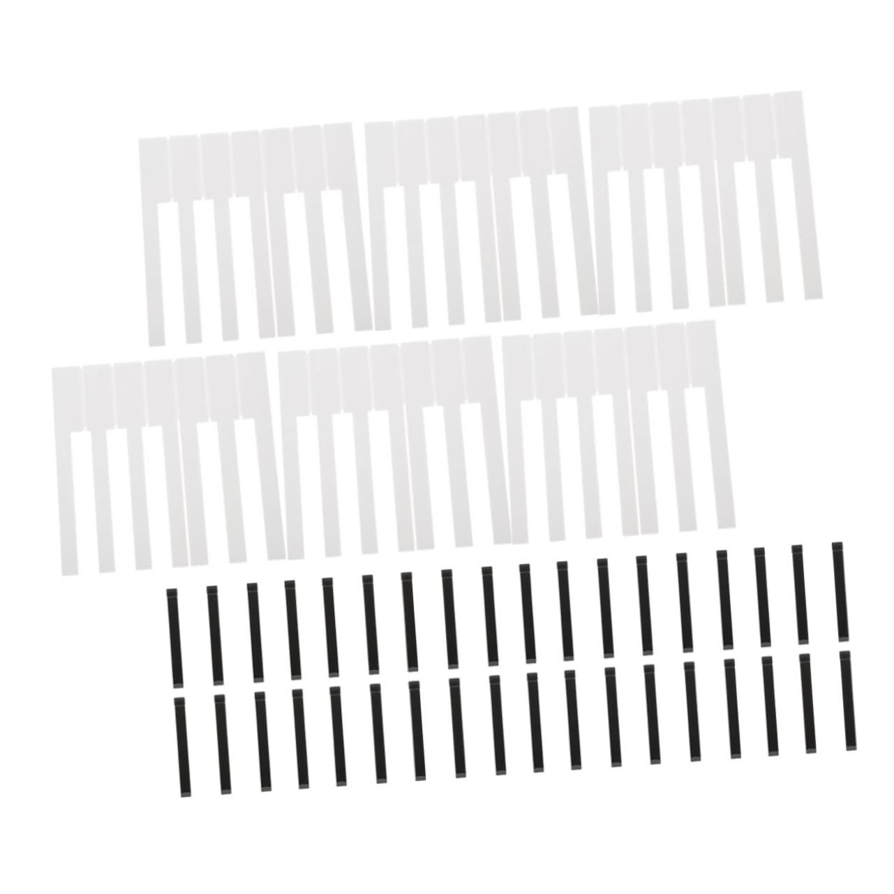 Cabilock 88 Praktische Klaviertasten Aufsätze aus Acryl und Kunststoff zum Ersetzen und Reparieren von Klaviertasten für Musiker Weiß für Klavierreparatur und Klavierzubehör