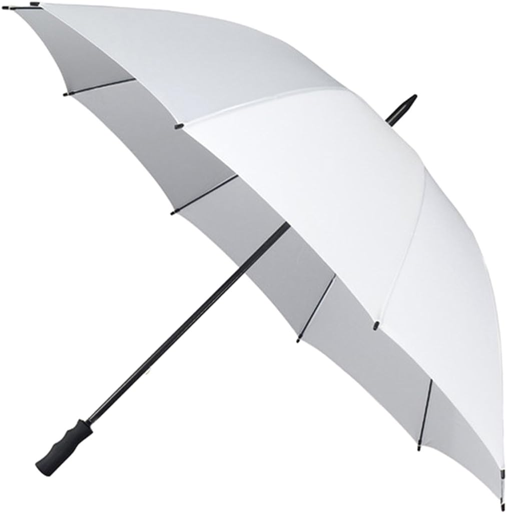 EZbrella Auto Open Wedding Golf Umbrellas, White, 12 Count