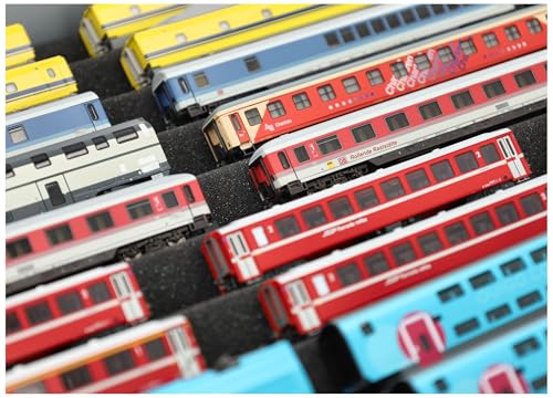 Euro Box Feldherr avec mousse pour train miniature N : 10 compartiments de rangement compact - 6