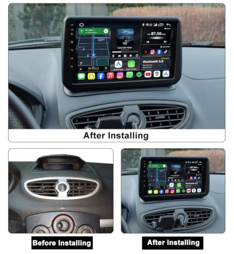 Radio Coche 2K QLED Android 14 para Renault Clio 3 2006-2019 con GPS y Carplay 7