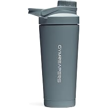 Gymreapers Stainless Steel Protein Shaker Bottle - Double Wall Insulated, Leak Proof, BPA-Free Metal Vacuum Blender Cup For Gym, Sports, Pre & Post-Workout Cold Hydration - 26 OZ Lake