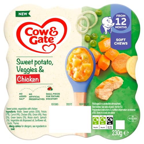 Cow & Gate Sweet Potato Vegetable & Chicken Baby Food Meal 12+ Months 230g