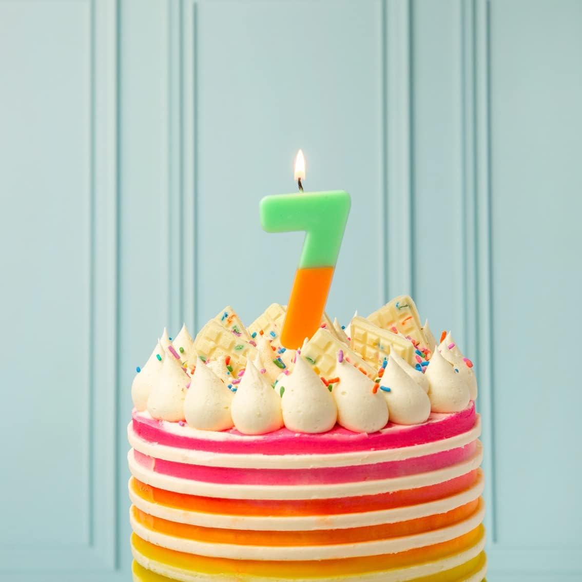 13 Candeline Di Compleanno A Tema Videogioco – Numero 7 + 12 Candele Lunghe Rosse E Verdi – Per Torte, Matrimoni, Baby Shower - 4