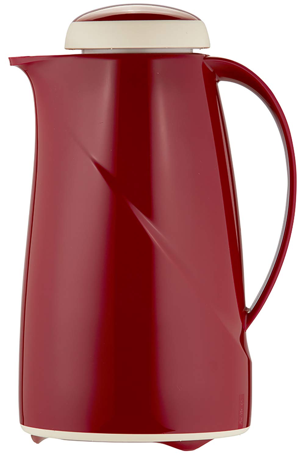 Helios Wave S + Plastic Vacuum Flask Screw Cap Red 1.0 L Dishwasher Safe