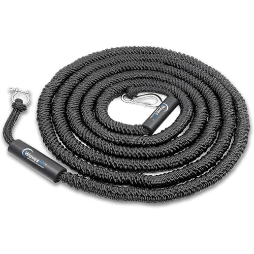 Ligne d'amarrage élastique WAVESRX AnchorMate pour bateaux, PWC et kayaks 14-50 ft