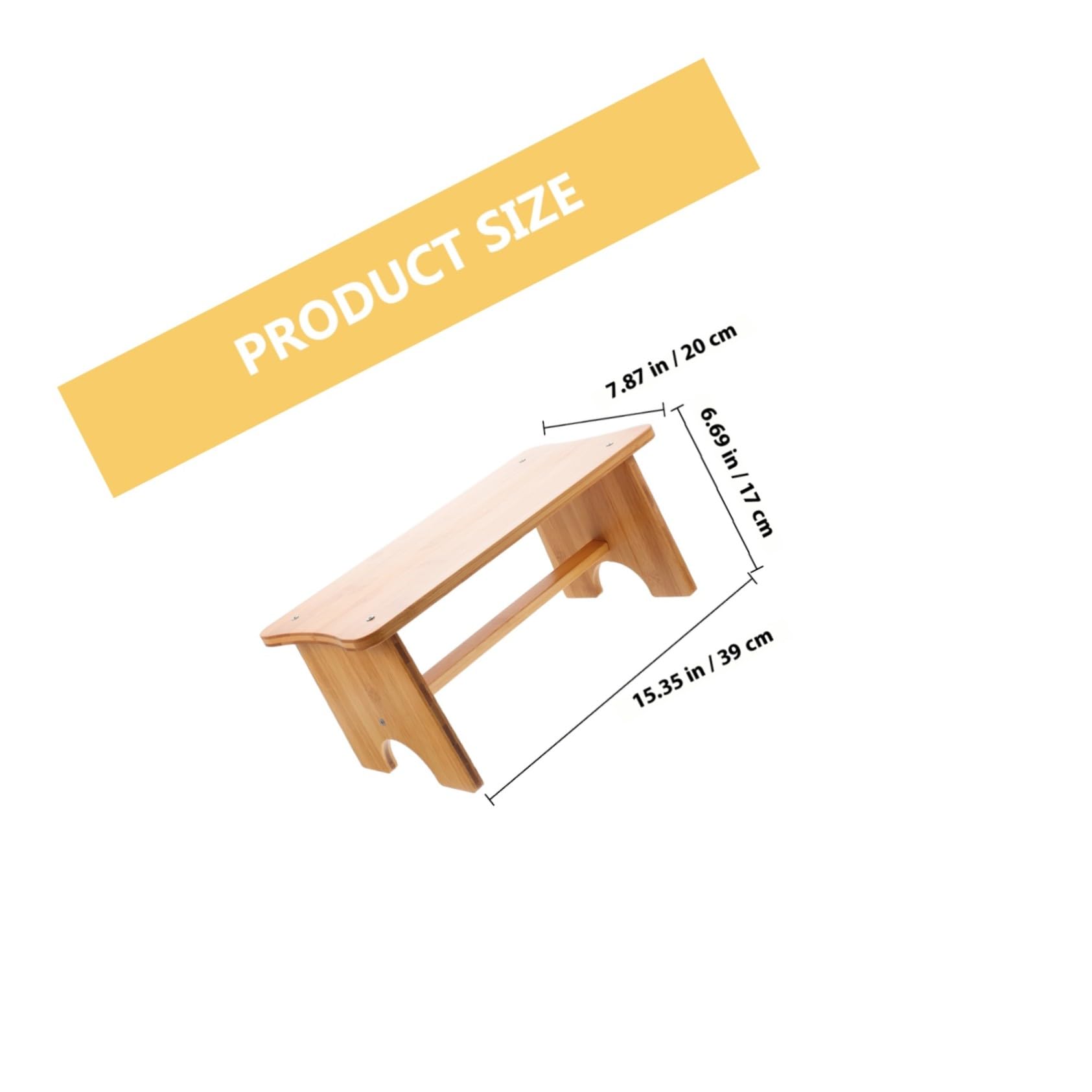 ABOOFAN Poggiapiedi in Legno Ergonomico per Adulti Sgabello Antiscivolo e Compatto per Ufficio e Casa Supporto Comfort e Benessere Gambe