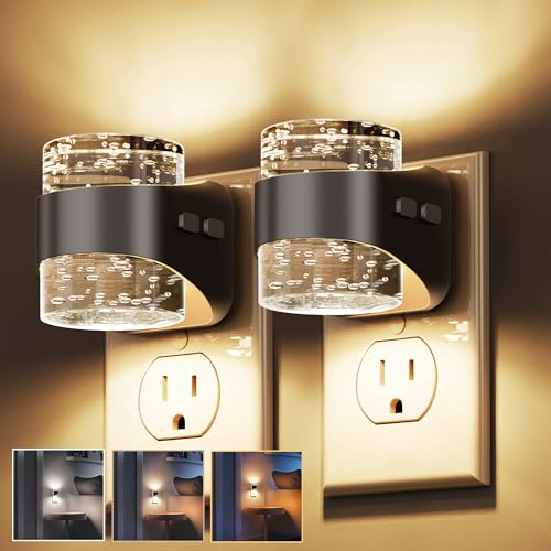 L LOHAS LED Night Light, Bubble Night Lights Plug into Wall,2 Pack 3000K/4000k/5000K Adjustable Color Temperature Night - Detailed View