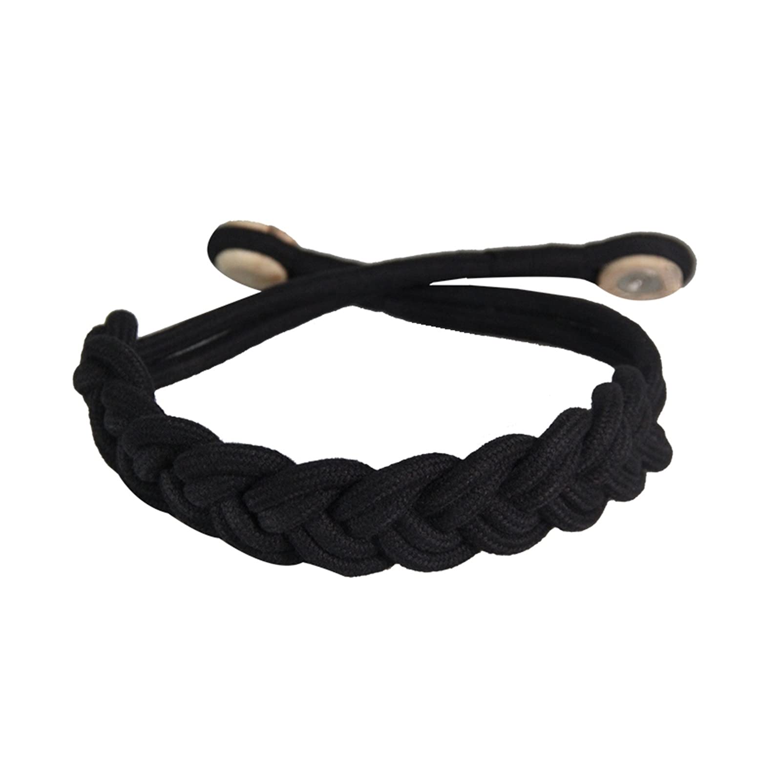 QLing, 2 fermatenda magnetici per tende, stile pastorale, con sfera di legno, corda di cotone, fermatenda per decorazione casa, ufficio, colore: beige