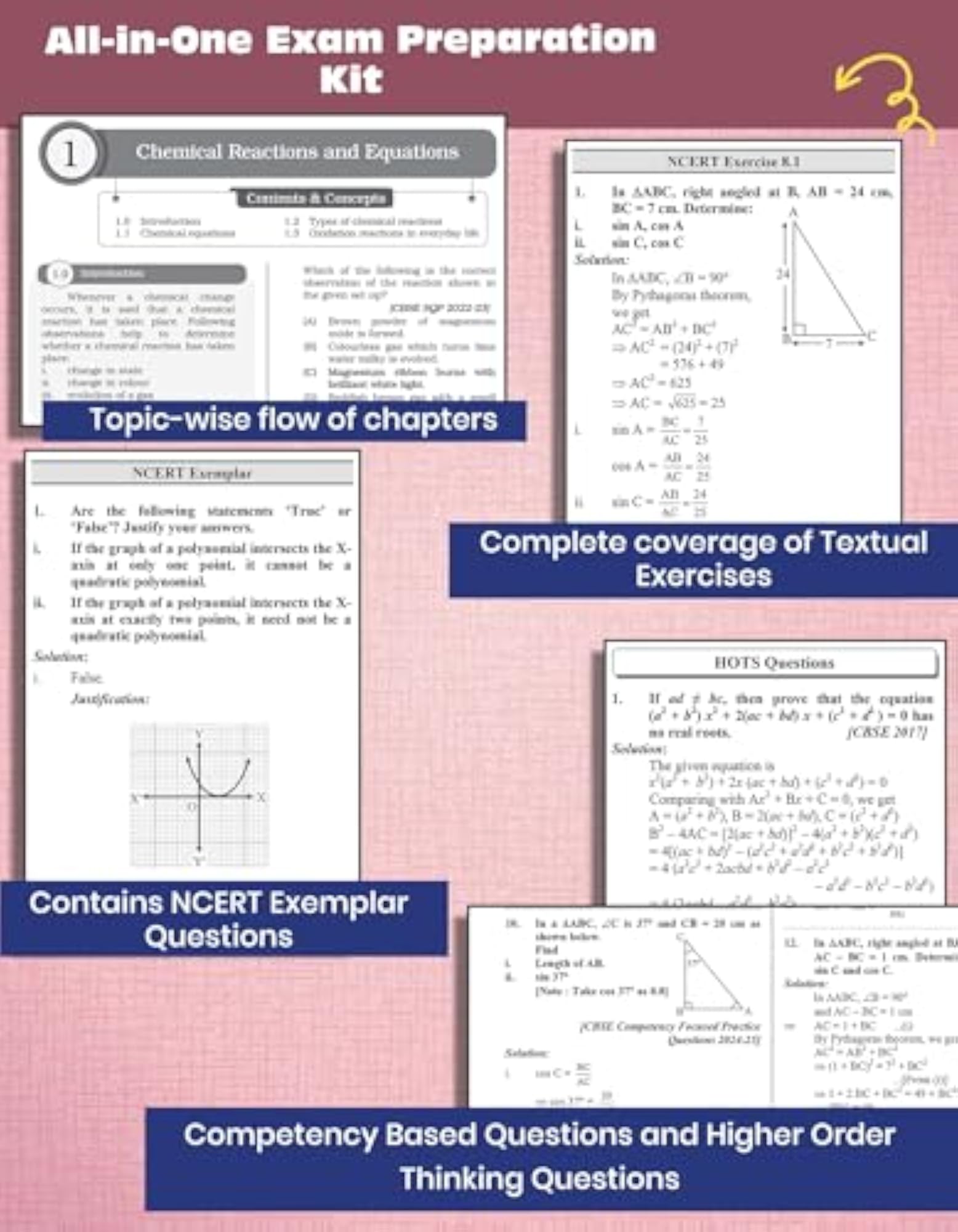 CBSE Class 10 Maths Vol 1 & 2 Science Notes Books, Paperback