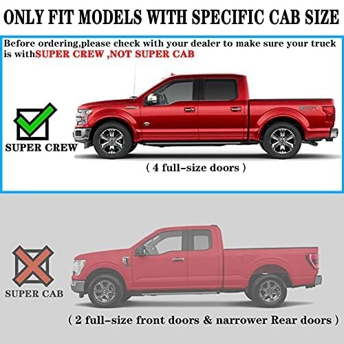 Image of COMNOVA Running Boards for 2004-2014 Ford F-150 Crew Cab(4 Full-Size Doors)