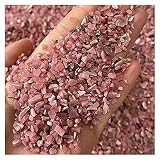 Cristal Naturel Pierres de guérison de Gravier à Quartz Naturel Cristaux Roses Chips rhodochrosites for la décoration de la Maison (Color : 100g, Size : 8-12mm)