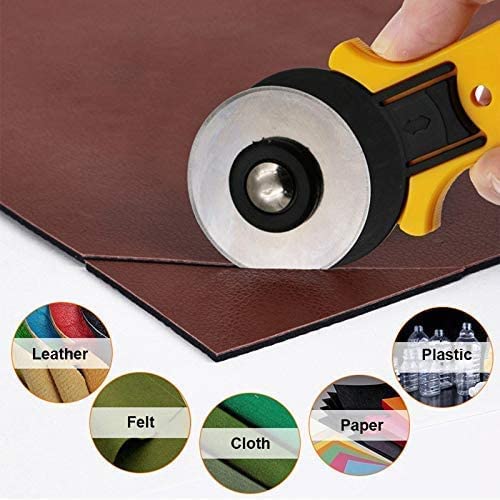 Image of KRAFTMASTERS Craft Present 45mm Standard Rotary Cutter Easy Fabric Cutting Scrapbooking Comfortable Handle for Right and Left Handed Cutting Tool Quilting Crafting Sewing