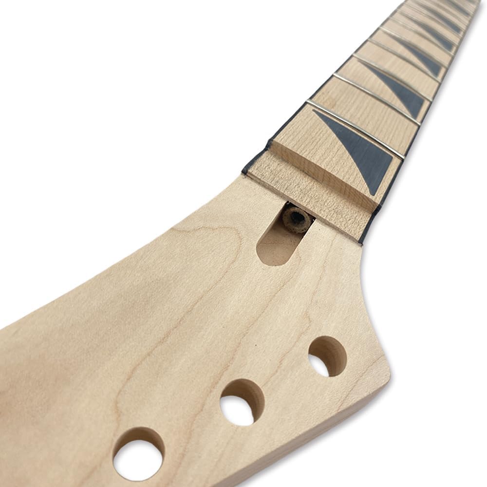 Electric Guitar Neck 24 fret 25.5 inch Maple Rosewood Fretboard Guitar Neck Floyd Rose Locking Nut Cool Inlay Bolt on heel